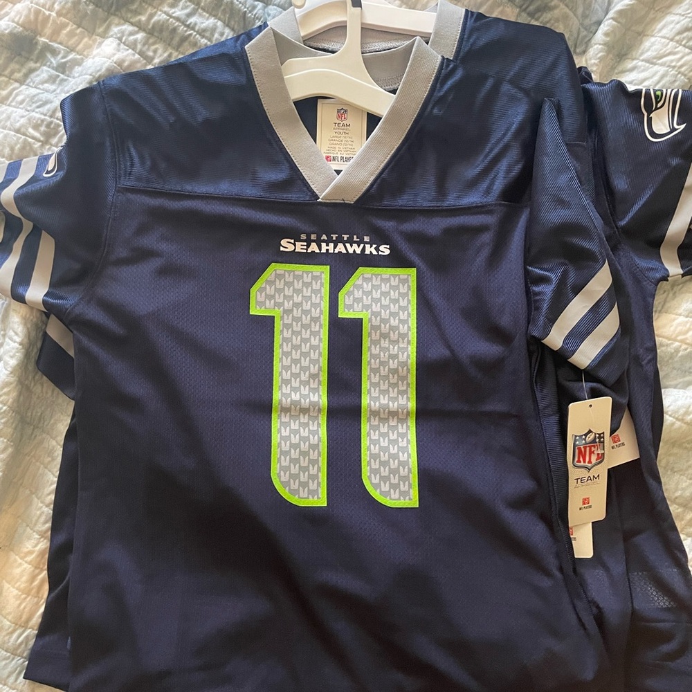 NFL Seattle Seahawks Blue and Green Jersey